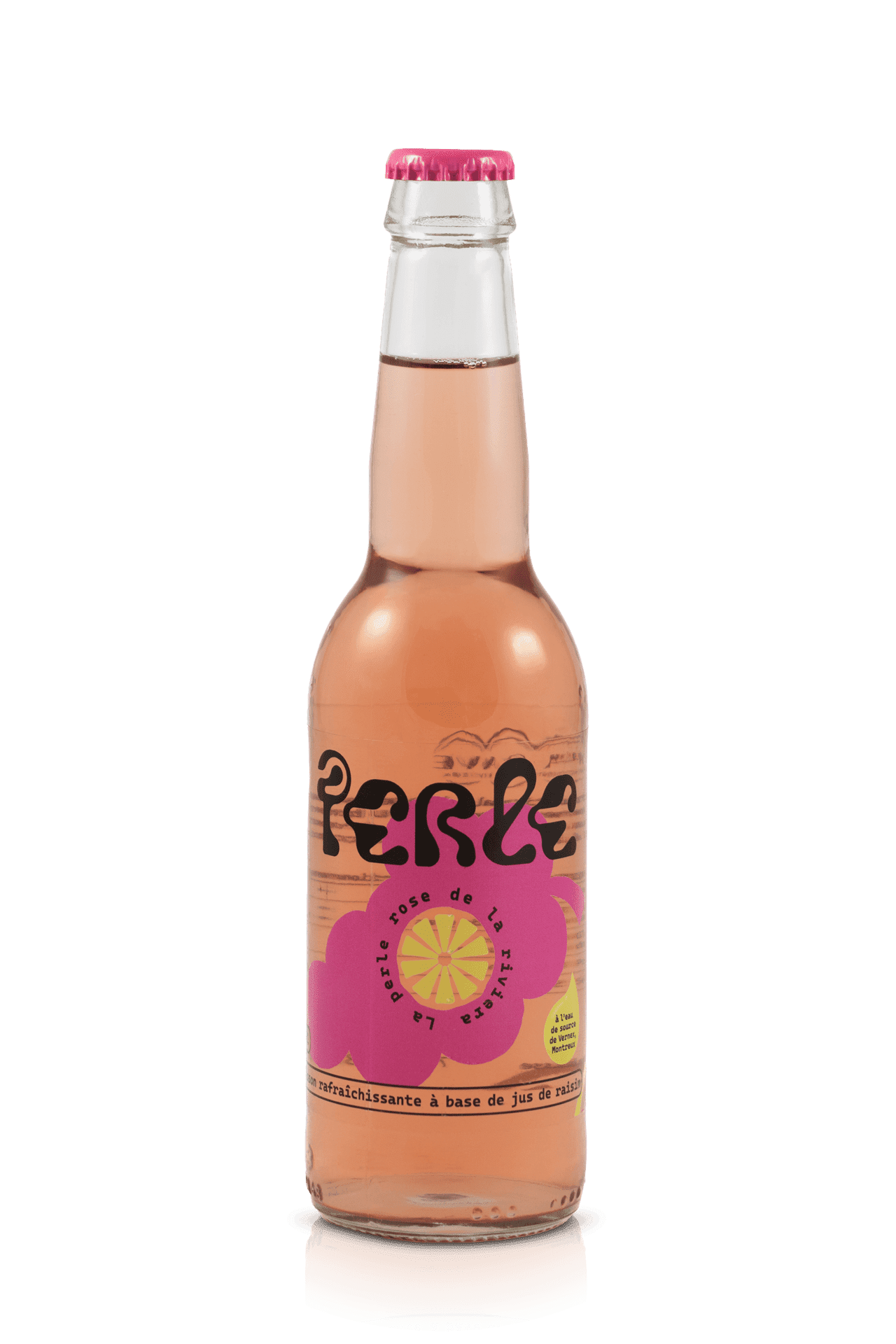 Jus de raisin gazéifié rosé